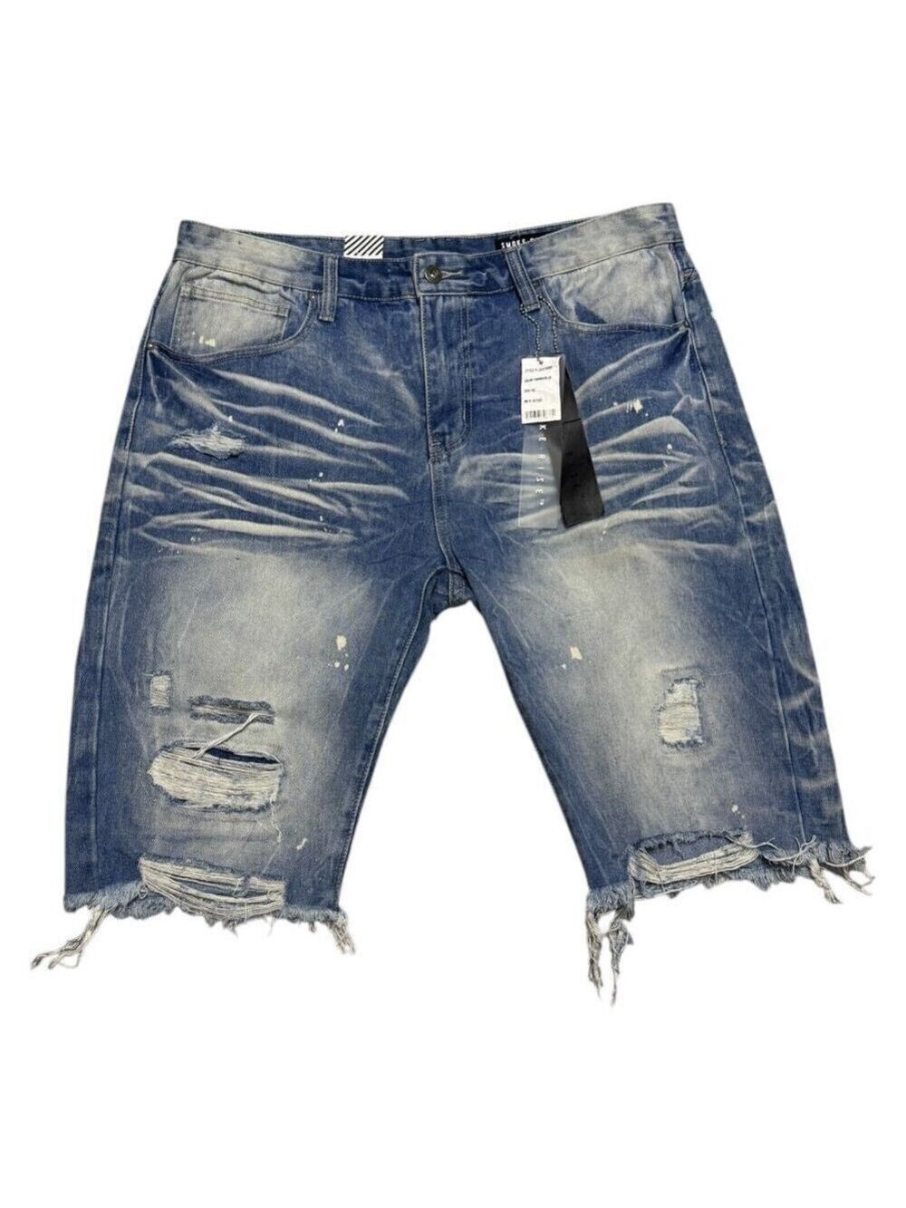NWT SMOKE RISE Distressed Summer Streetwear Denim Jean Shorts Jorts Mens XL